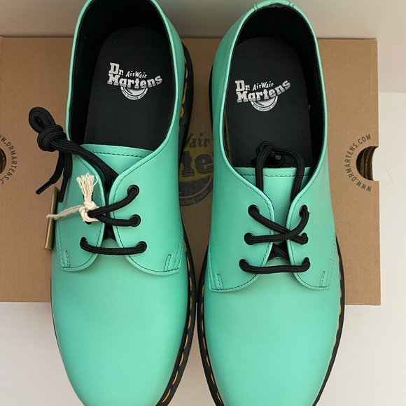 Dr. Martens 1461 Smooth Leather Oxford Shoe Peppermint Green - Picture 4 of 9